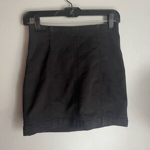 Free People Black Denim Mini Skirt!